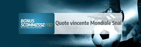 quote snai mondiale.